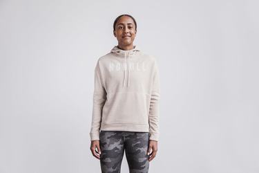 Nobull Women's Hoodie Beige | Australia (GM5769)